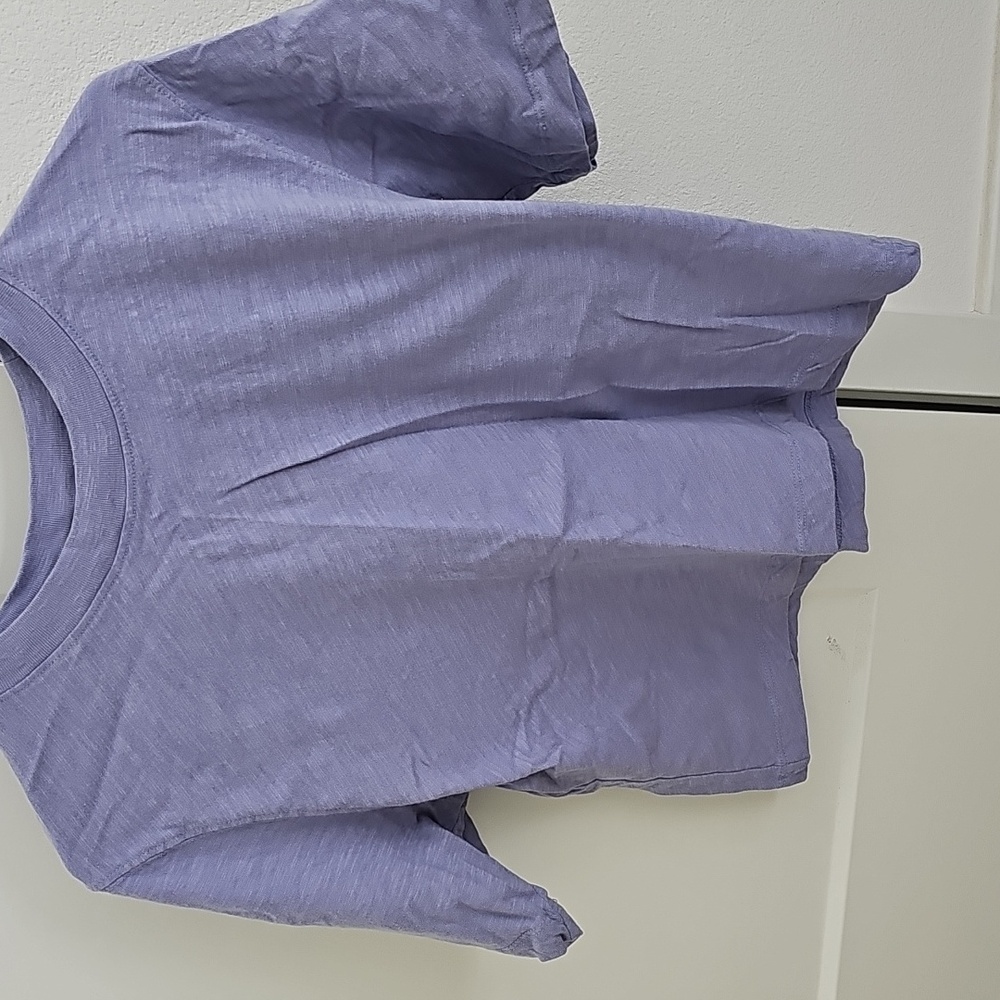 Women  Richer Poorer Light Purple Cotton Crop Tee 100% Cotton Medium